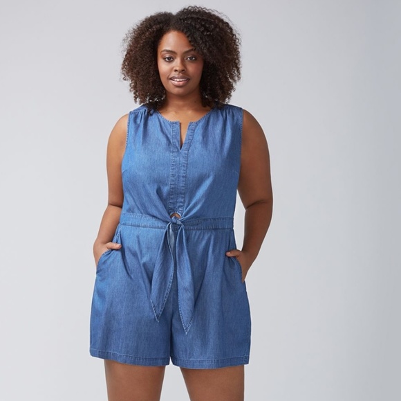 Lane Bryant Dresses & Skirts - NWT-SUPER CUTE Chambray Romper